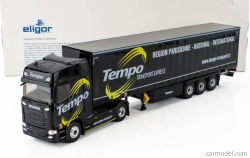 Eligor Scania S500 Truck Telonato Tempo Transports 2018 1:43 Black