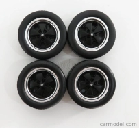 Kk-scale Accessories Porsche 911 4x Wheels And Tire Set 1976 1:18 Black