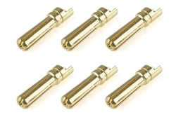 Koralovo pozlátený konektor 5,0 mm samec rovný (6)