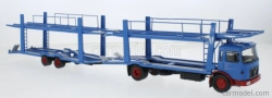 Ixo-models MAN 19.320 Truck Car Transporter 1970 1:43 Modrá červená