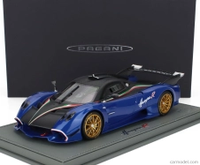 Bbr-models Pagani Huayra R 2021 - Con Vetrina - S vitrínou 1:18 Blu Francia - Modrá matná čierna
