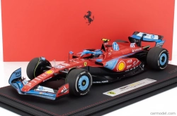 Bbr-models Ferrari F1 Sf-24 Team Scuderia Ferrari N 55 5th Miami Gp 2024 Carlos Sainz - Con Vetrina - s vitrínou 1:18 červená svetlomodrá