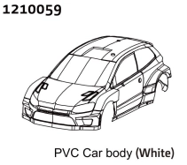 1210059 - PC Rally Body Shell - blue + Stickers