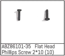 ABZ86101-35 - Flat Head Phillips Screw 2*10 - Mini AMT (10)
