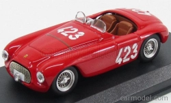Umelecký model Ferrari 166mm Barchetta Spider Ch.0034 N 423 Winner Giro Di Sicilia 1952 Marzotto - Marini 1:43 Red