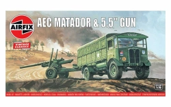 Airfix AEC Matador s 5,5" kanónom (1:76) (Vintage)