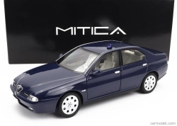 Mitica-diecast Alfa romeo 166 2.0 Twin Spark (with  Decals Comando Carabinieri - Comando Gdf E Civile) 1998 - Police (lampeggiante Applicabile Con Biadesivo - Flashing Light With Double-sided Tape) 1:18 Blue