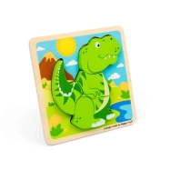 Bigjigs Toys Dřevěné vkládací puzzle T-Rex