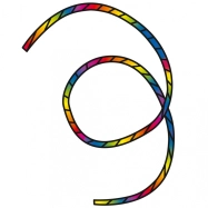 Duhový ocas Tube Tail Rainbow Spiral 6 m