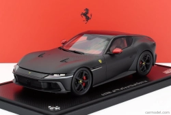 Bbr-models Ferrari 12cylinder V12 830cv Panoramatická strecha 2024 - Con Vetrina - S vitrínou 1:18 Nero Opaco - Matná čierna