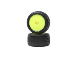 Losi kolo s pneu BK Bar, zadní, žlutý disk (2): Mini-B