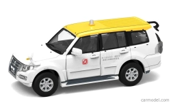 Drobné hračky Mitsubishi Pajero Emsd 2015 1:64 Bielo žltá