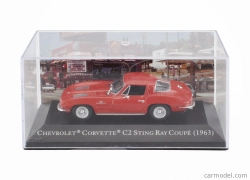 Edicola Chevrolet Corvette Stingray C2 Coupe 1963 - Con Vetrina - S vitrínou 1:43 červená