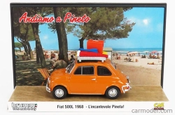 Brumm prom Fiat 500l 1968 - Tutti Al Mare - L'incantevole Pineta - Andiamo A Pineto - Exclusive Carmodel 1:43 Giallo Positano - Yellow