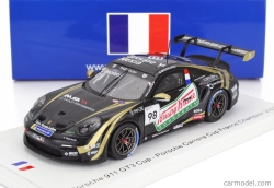 Spark-model Porsche 911 992 Gt3 Cup N 98 France Champion Porsche Carrera Cup 2023 Dorian Boccolacci 1:43 Black