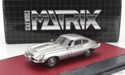 Modely v mierke Matrix Jaguar E-type Coombs Frua Coupe 1964 1:43 Strieborná