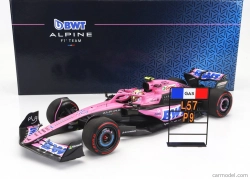 Minichamps Renault F1 A523 Team Bwt Alpine N 10 9th Bahrain Gp With Pit Board 2023 Pierre Gasly 1:18 Pink Black Blue