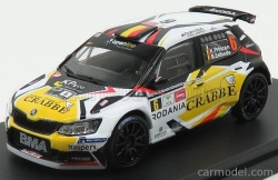 Minipartes Škoda Fabia R5 N 6 Rally Ypres 2018 K.princen - B.eelbode 1:43 Biela Čierna Žltá