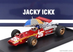 Brumm Ferrari F1 312 N 26 Winner France Gp 1968 Jacky Ickx - s figúrkou pilota a dáždnikom 1:43 červená biela