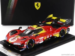 Looksmart Ferrari 499p 3.0l Turbo V6 Team Ferrari Af Corse N 51 3rd 24h Le Mans 2024 Alessandro Pier Guidi - James Calado - Antonio Giovinazzi 1:43 Červená Žlutá Černá