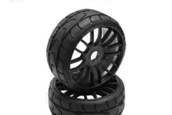 PMT 1/8 GT RALLY 18 "Soft" zmes - lepená, čierne tvrdé ráfiky CARBON Q3, 2 ks.