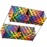 Létající drak Hargrave Box Kite Rainbow Mesh