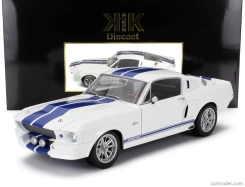 Kk-scale Ford usa Mustang Shelby Gt500 Eleanor Coupe 1967 1:12 Bílá Modrá
