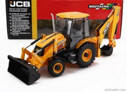 Britains JCB 3cx Plus Ruspa Gommata - traktorový škrabák 1:32 žltá čierna
