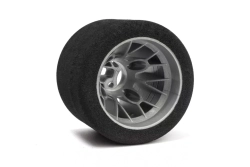 Machové zadné pneumatiky, PAN CAR 1/10, strieborný disk, sh 30, 2 ks