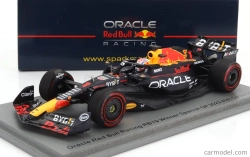 Spark-model Red bull F1 Rb19 Team Oracle Red Bull Racing N 1 Majster sveta (40. víťazstvo v kariére) Víťaz Španielsko Gp 2023 Max Verstappen 1:43 Matt Blue