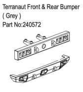 HBP240572 - Terranaut Front & Rear Bumper ( Grey )