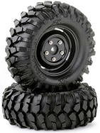 Pneumatiky + disky Crawler 108mm, černé, 2ks