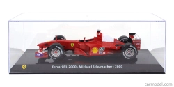 Edicola Ferrari F1  F2000 N 3 World Champion Season 2000 Michael Schumacher - Con Vetrina - With Showcase 1:24 Červená Bílá