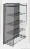 Atlantic Vetrina display box Espositore - For 4 Cars 1/18 Lungh.lenght Cm 36.8 X Largh.width Cm 12.5 X Alt.height Cm 57.4 (altezza Utile Tra I Ripiani Cm 12.0 Inner Height Among Shelves) 1:18 Plastový Displej