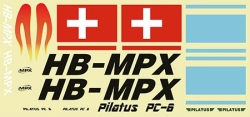 224373 nálepky PILATUS PC-6 modré