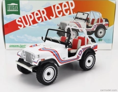 Greenlight Jeep Cj-5 Super Jeep 1973 1:18 Bílá