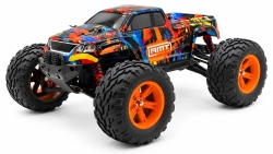 RC auto RMT Dominator Monster, oranžová + náhradní baterie