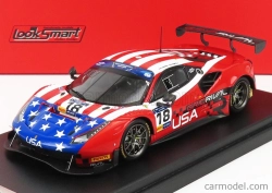 Looksmart Ferrari 488 Gt3 Usa Team N 18 1:43, vlajka USA