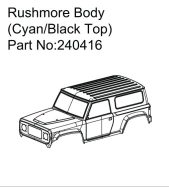 HBP240416 - Rushmore Body (Cyan/Black)