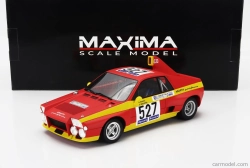 Maxima Abarth Se030 Pininfarina 527 2nd Giro D'italia 1974 Giorgio Pianta - Christine Beckers 1:18 Matná červená žltá