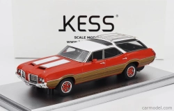Kess-model Oldsmobile Vista Cruiser 442 Sw Station Wagon 1972 1:43 Červená Biela Drevo
