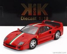 Kk-scale Ferrari F40 Italian Stripes 1987 1:18 Red
