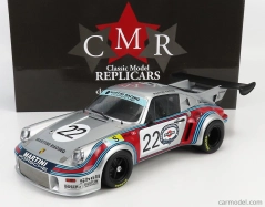 Cmr Porsche 911 Carrera Rsr 2.1l Turbo Team Martini Racing N 22 2nd 24h Le Mans 1974 G.van Lennep - H.muller 1:12 Stříbrná Červená Modrá