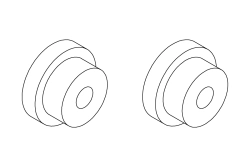 Turbo Racing kluzné ložisko (sekundární převod) 4ks