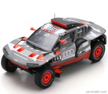 Spark-model Audi Q E-tron Rs Team Audi Sport N 211 Rally Dakar 2023 Mattias Ekstrom - Emil Bergkvist 1:18 Šedá Stříbrná Černá