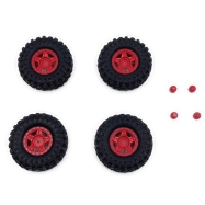HBP240508 - 1.2inch Deep Star Wheel 68mm Mudder-XL Tire Set ( Red )