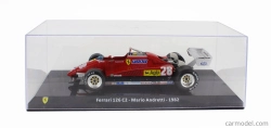Edicola Ferrari F1 126 C2 N 28 Sezóna 1982 Mario Andretti - Con Vetrina - S vitrínou 1:24 červená