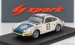 Spark-model Porsche 911s Coupe 1991cc S6 Team M.martin N 63 24h Le Mans 1969 Rene Mazzia - Pierre Mauroy 1:43 Bílá Zelená