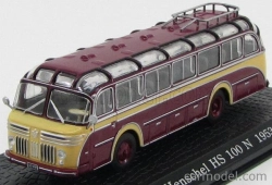 Edicola Henschel Hs100n Autobus 1953 - Damage Display Box 1:72 Bordeaux Cream