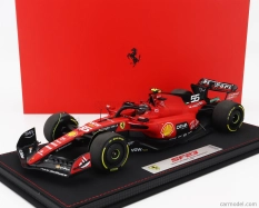 Bbr-models Ferrari F1 Sf-23 Team Scuderia Ferrari N 55 Belgium Spa Gp 2023 Carlos Sainz - Con Vetrina - s vitrínou 1:18 červená čierna